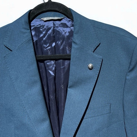 🌻NEW Jack Victor Esprit Solid Stretch Wool Suit Jacket | Men's Size 42 Regular - Picture 3 of 12